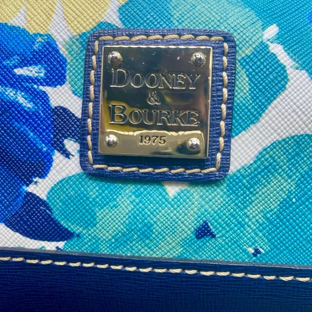 Dooney & Bourke Floral Blue and Yellow  and green Bitsy Satchel - Picture 7 of 7